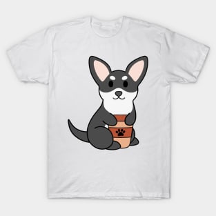 Black and White Chihuahua Coffee T-Shirt